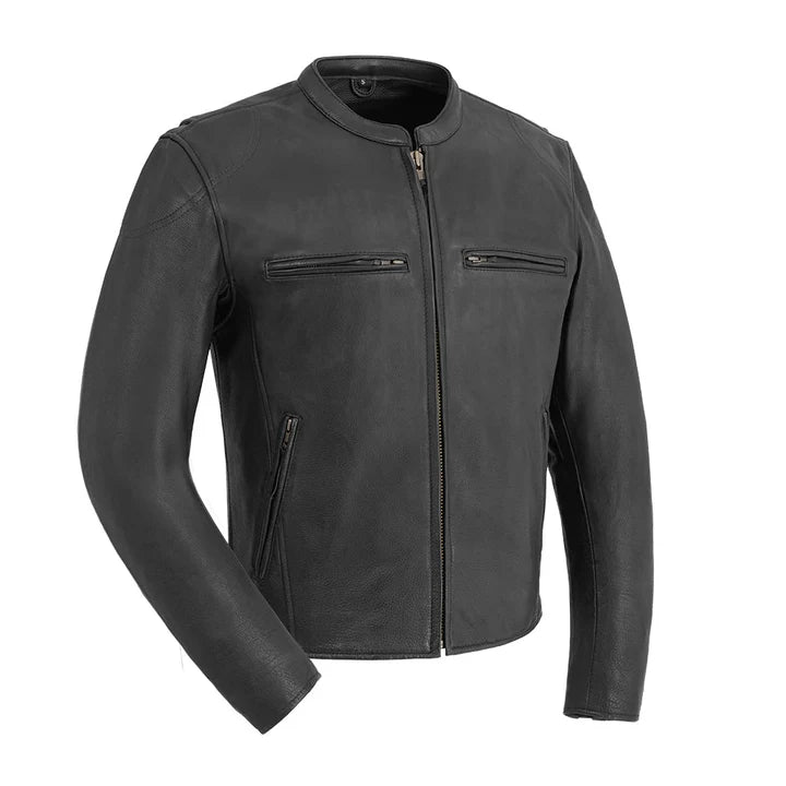 Cinday Men's Motorcycle Leather Jacket