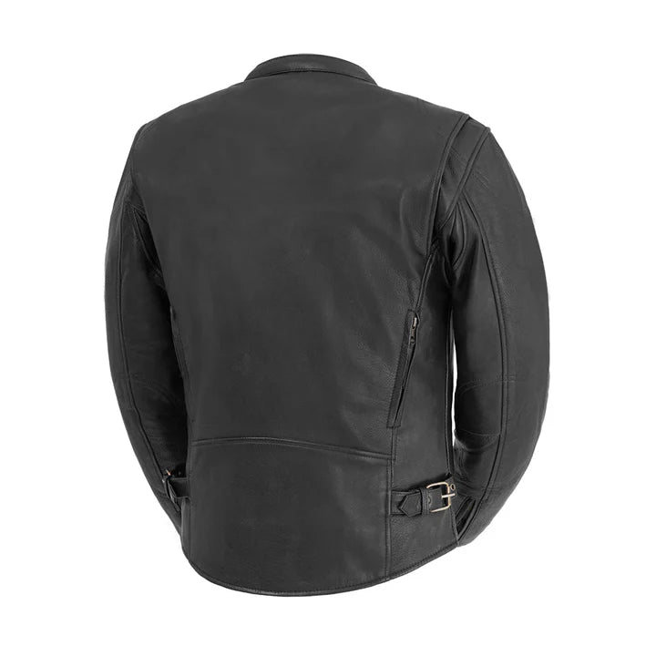 Cinday Men's Motorcycle Leather Jacket