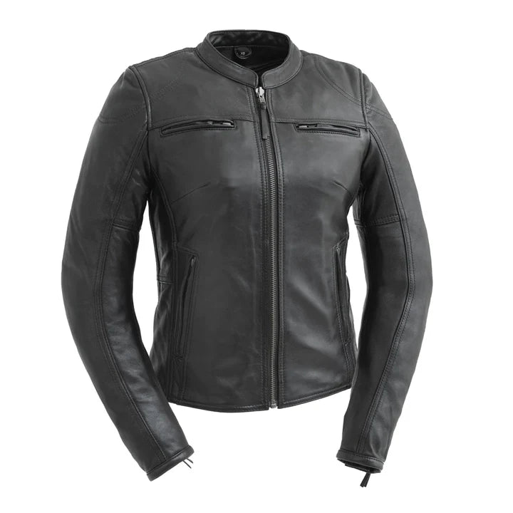 Cinepax Women's Motorcycle Leather Jacket