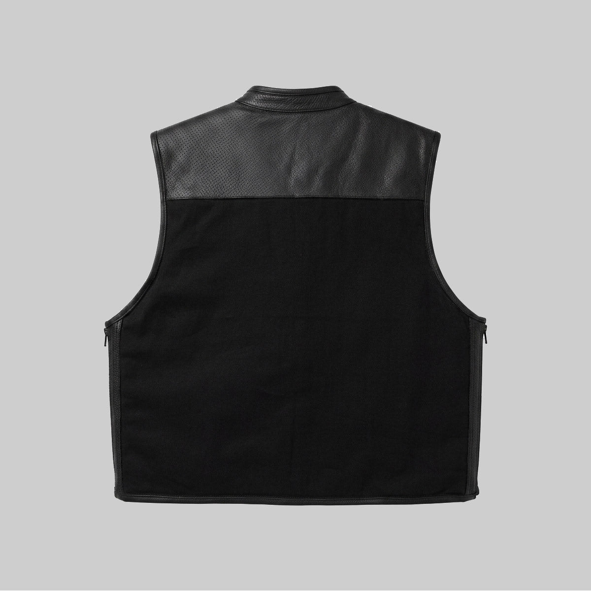 Euro Style Denim and Leather Vest