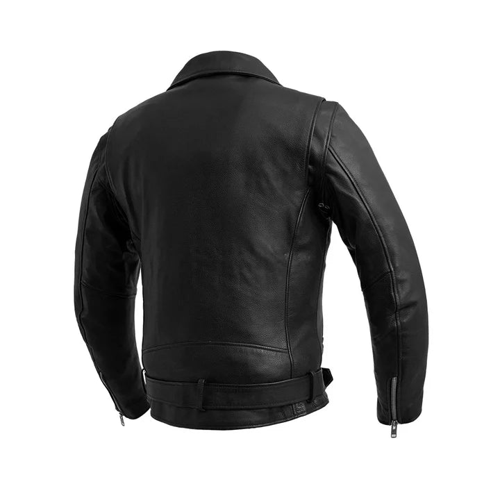 Floppy Long Men's Motorcycle Leather Jacket
