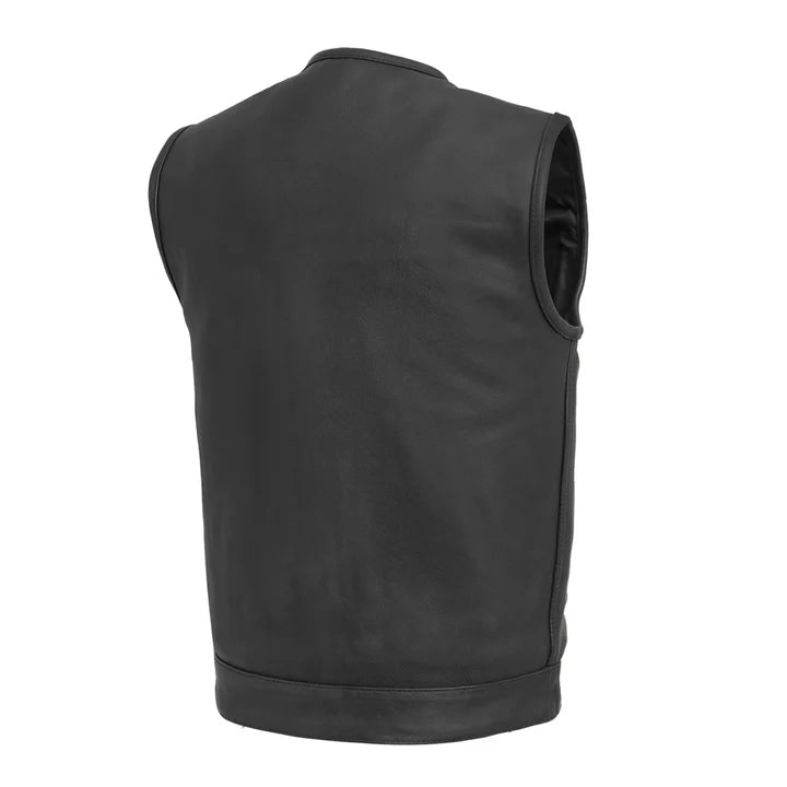 Gileb Men's Motorcycle Leather Vest