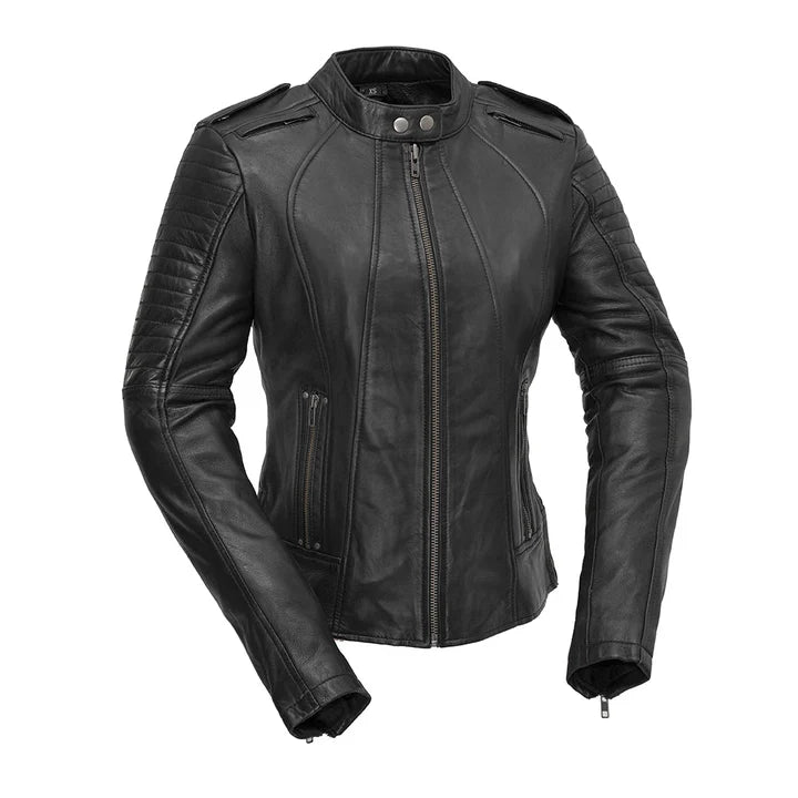 Gulae Women's Motorcycle Leather Jacket