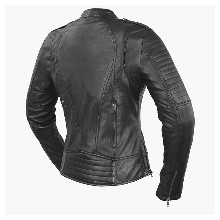 Gulae Women's Motorcycle Leather Jacket