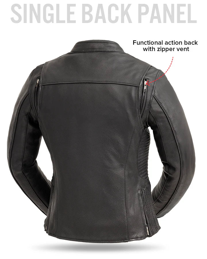 Gyclon Women's Motorcycle Leather Jacket