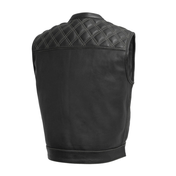 Honex Men's Motorcycle Leather Vest