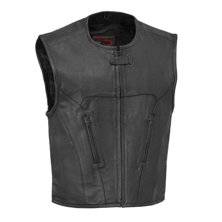 Komondo Perforated Men's Motorcycle Leather Vest