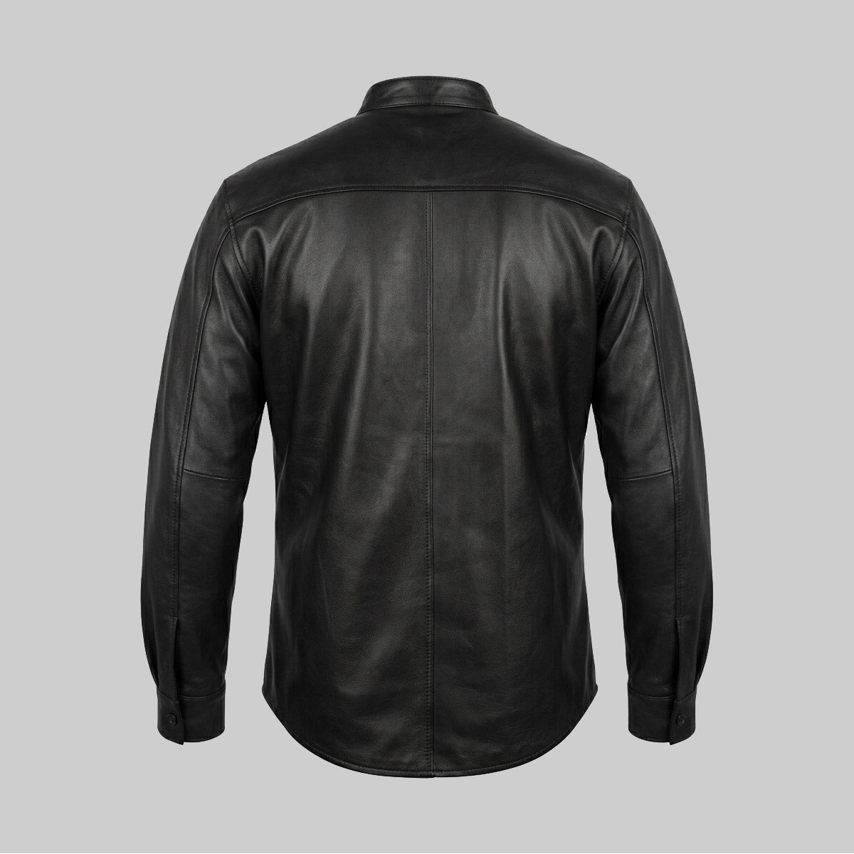 Classic Zip Leather Overshirt