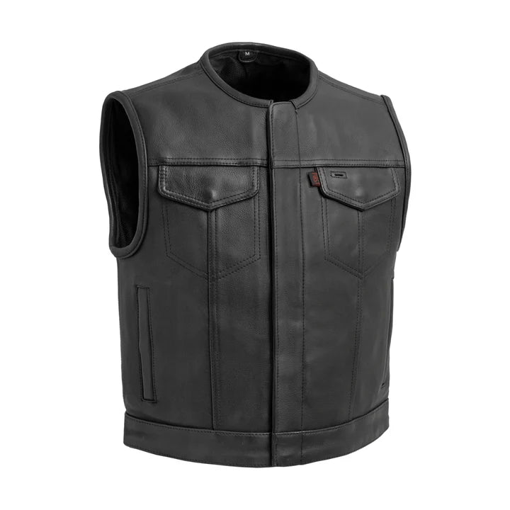 Nykon Men's Motorcycle Leather Vest