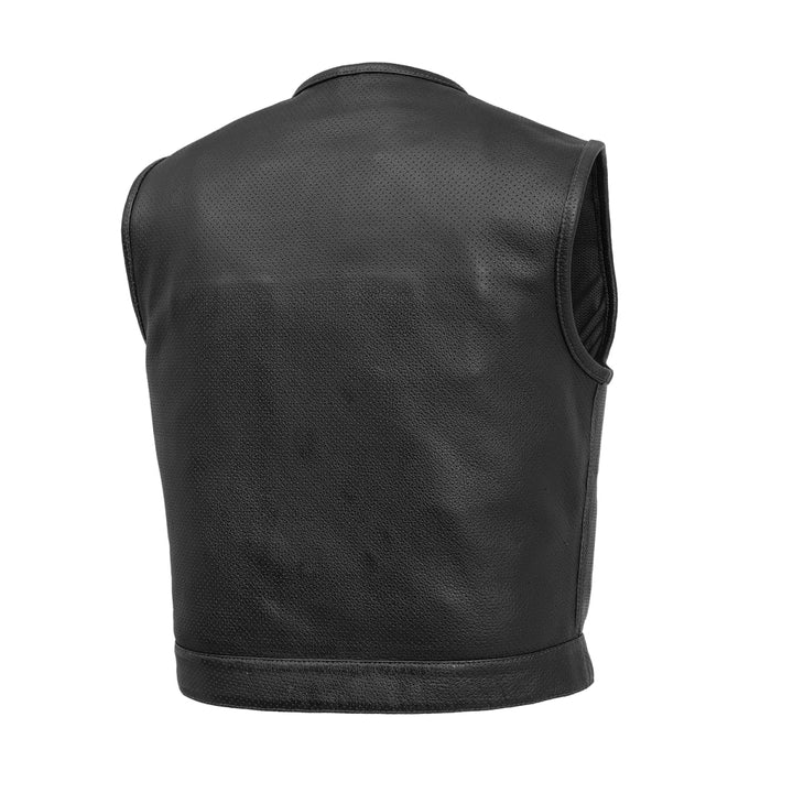 Perforated Men's Motorcycle Leather Vest