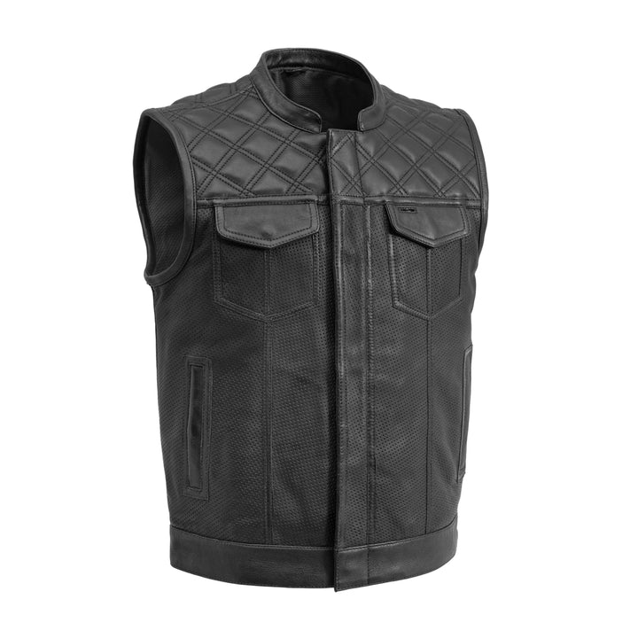 Perfotop Men's Motorcycle Leather Vest