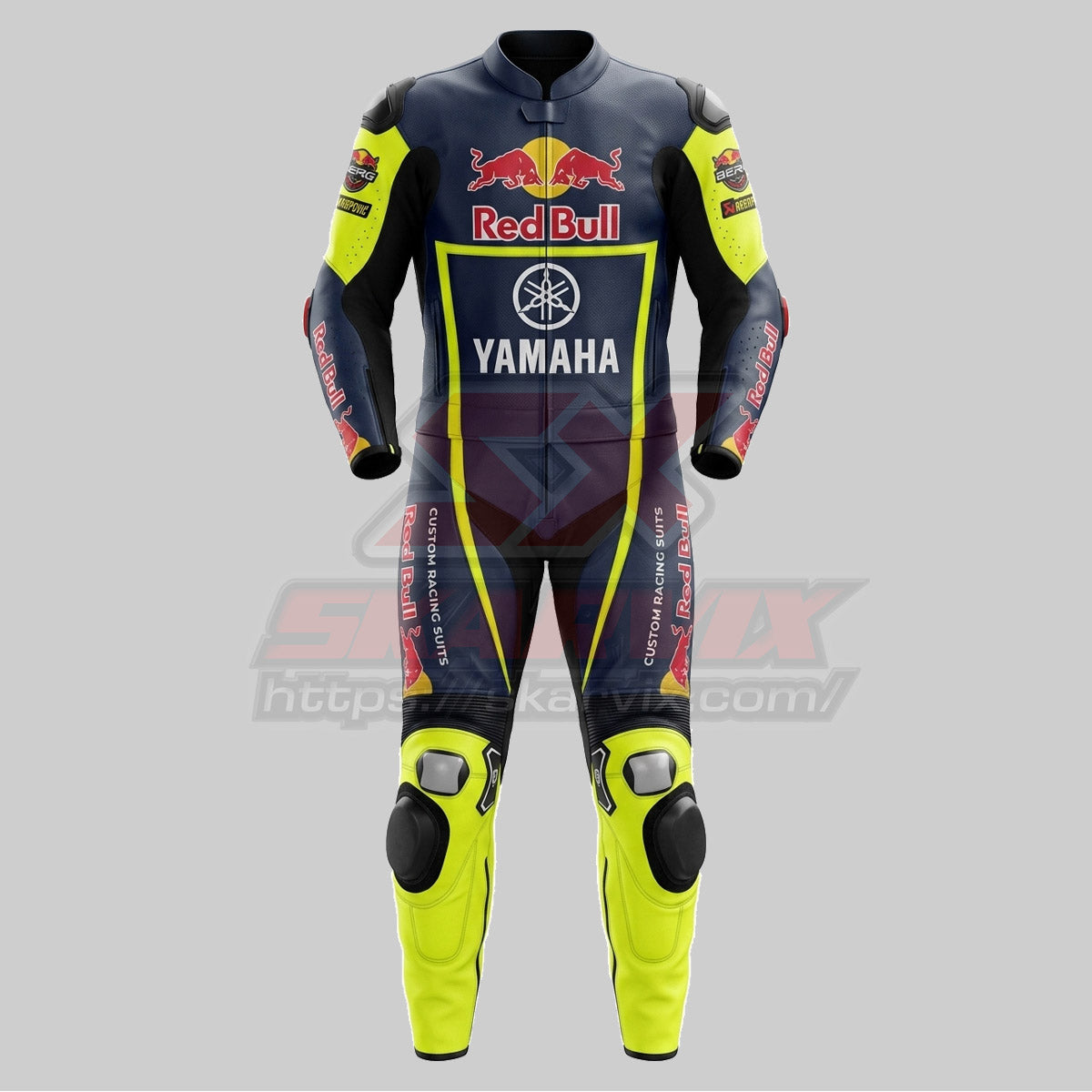 Redbull Yamaha Blue Leather Race Suit
