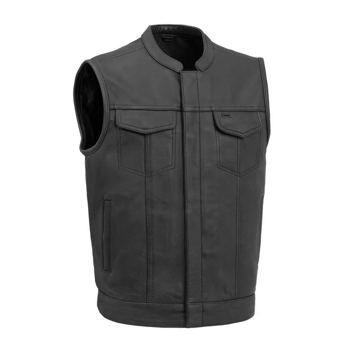 Shooter Men's Motorcycle Leather Vest