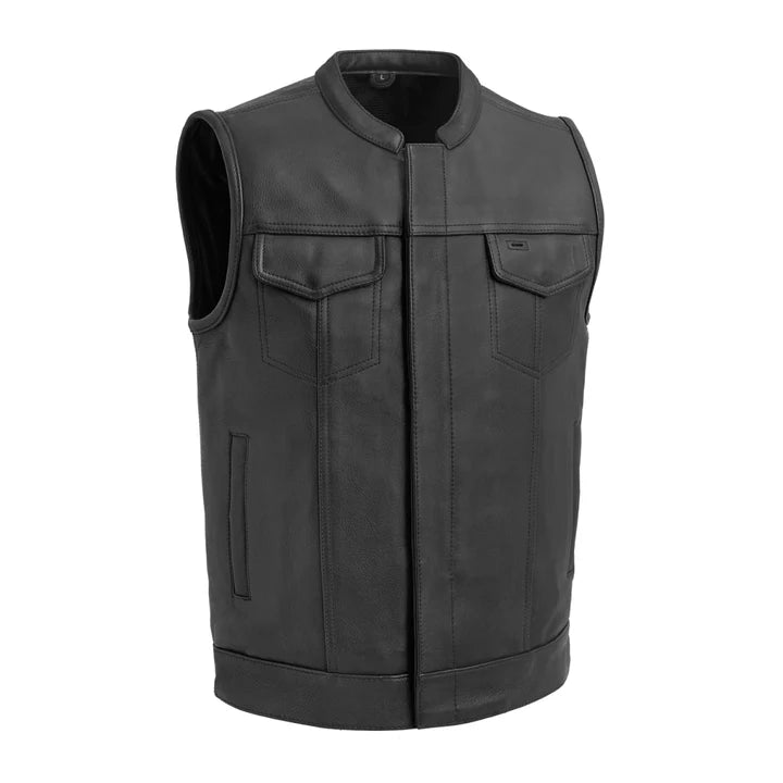 Spoten Men's Motorcycle Leather Vest