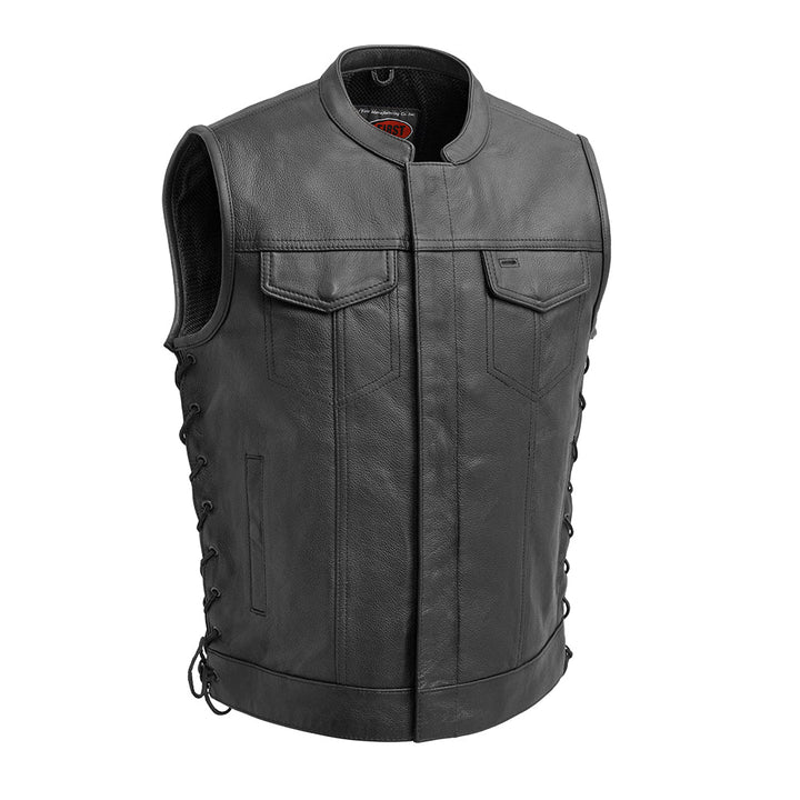 Tasmy Men's Motorcycle Leather Vest