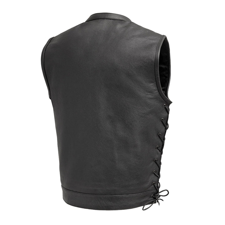 Tasmy Men's Motorcycle Leather Vest