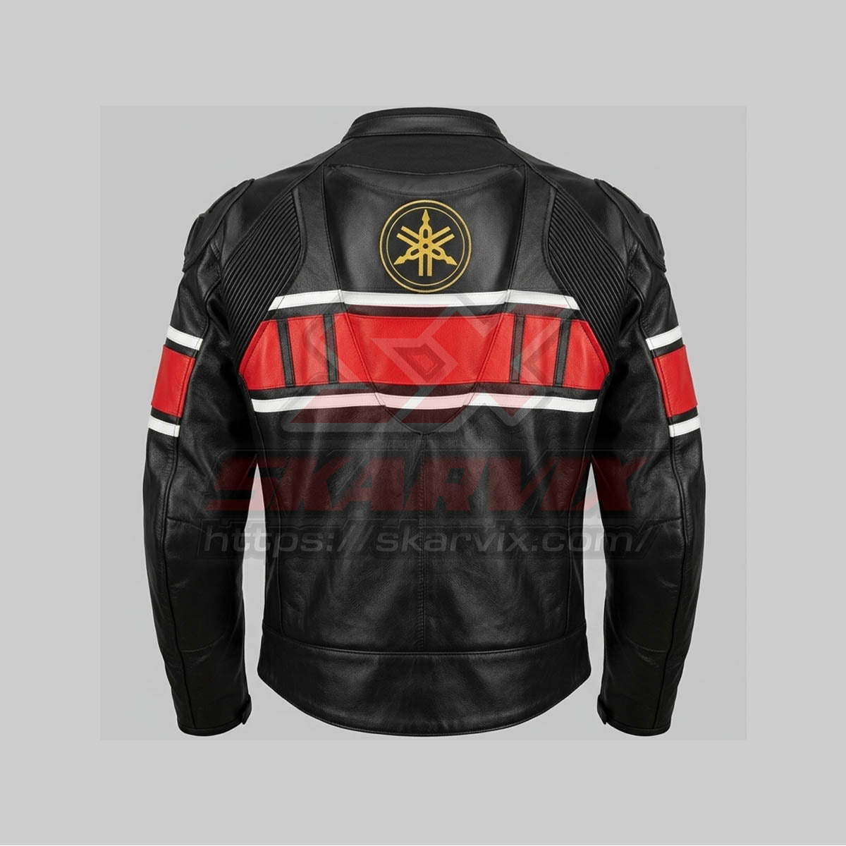Yamaha Black Motorcycle Leather Jacket