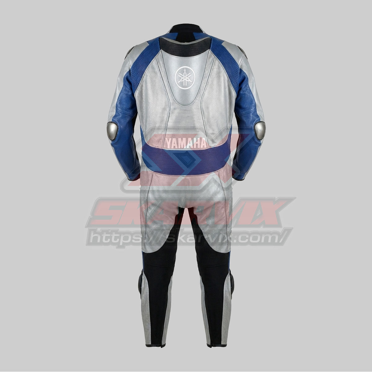 Yamaha Silver Leather Race Suit