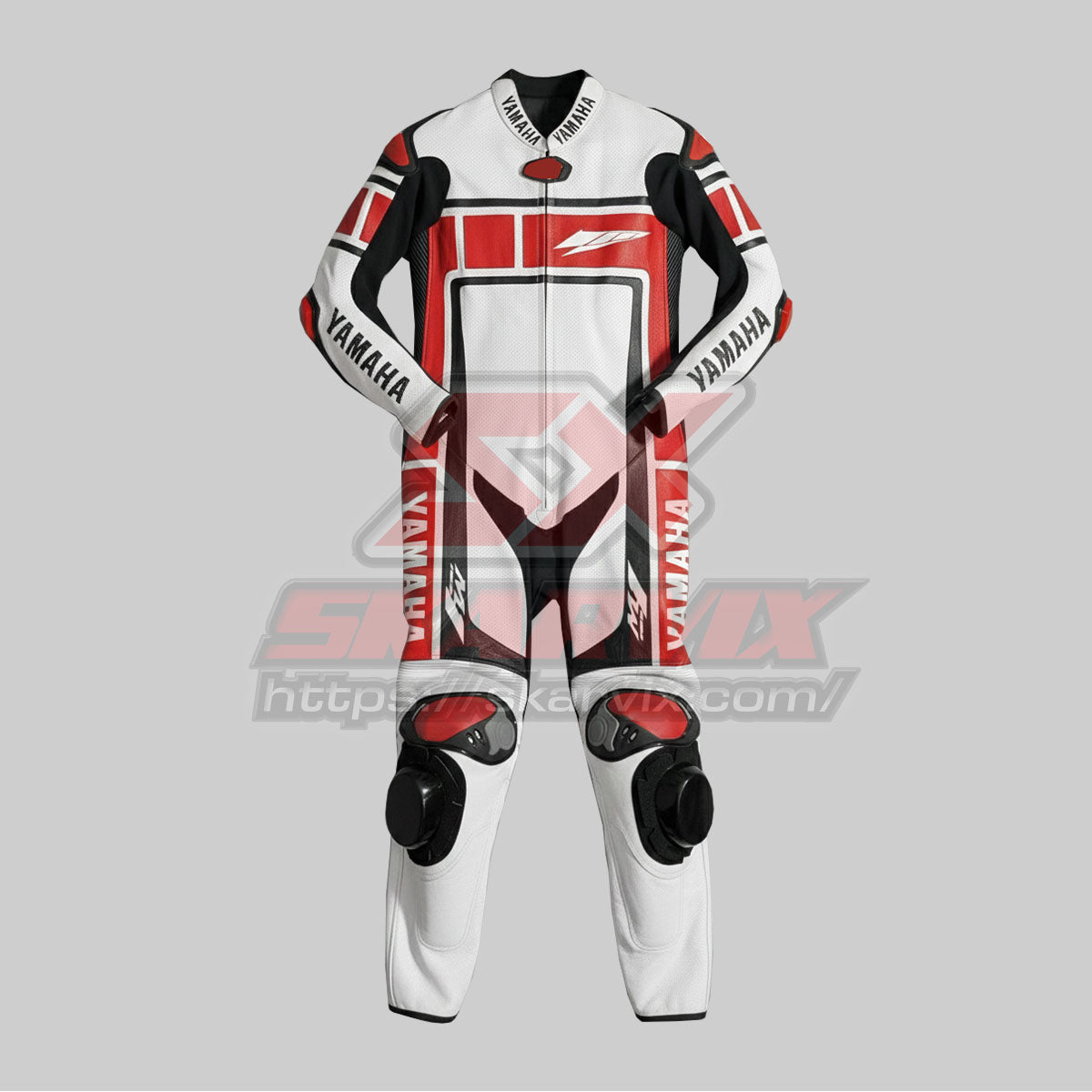 Yamaha White Leather Race Suit
