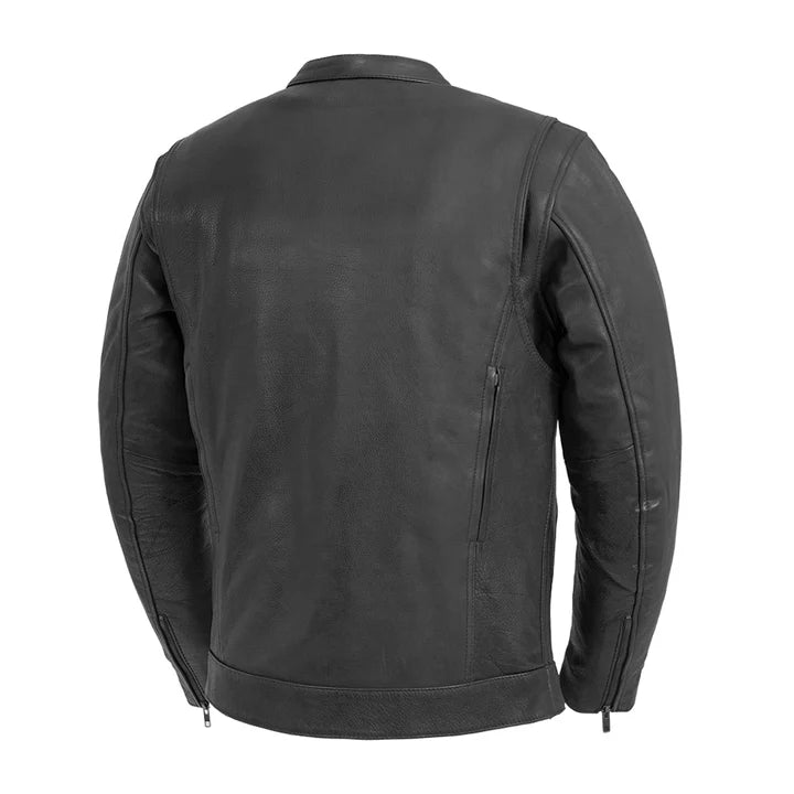 Zelox Men's Motorcycle Leather Jacket